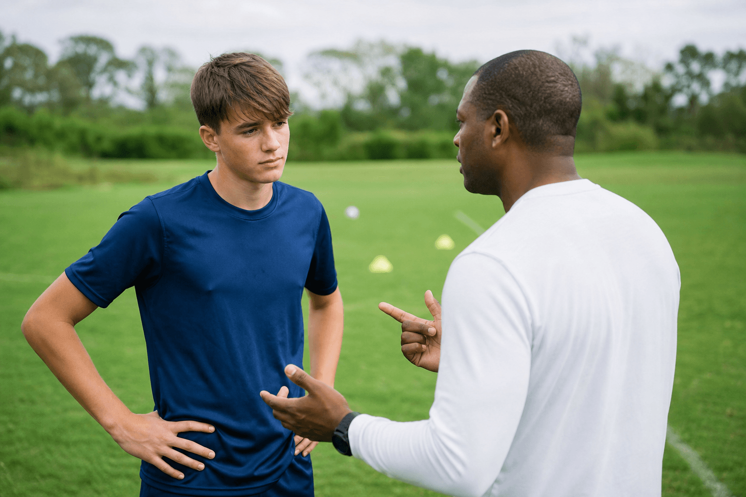 Youth player development review with evaluation context